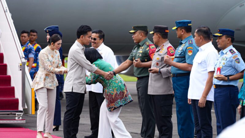 Pangdam I/BB dan Forkopimda Sambut Kedatangan Wapres Gibran di Medan
