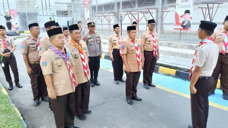Polsek Tigaraksa Hadiri Upacara Hari Pramuka ke-64 di Rutan Kelas 1 Tangerang