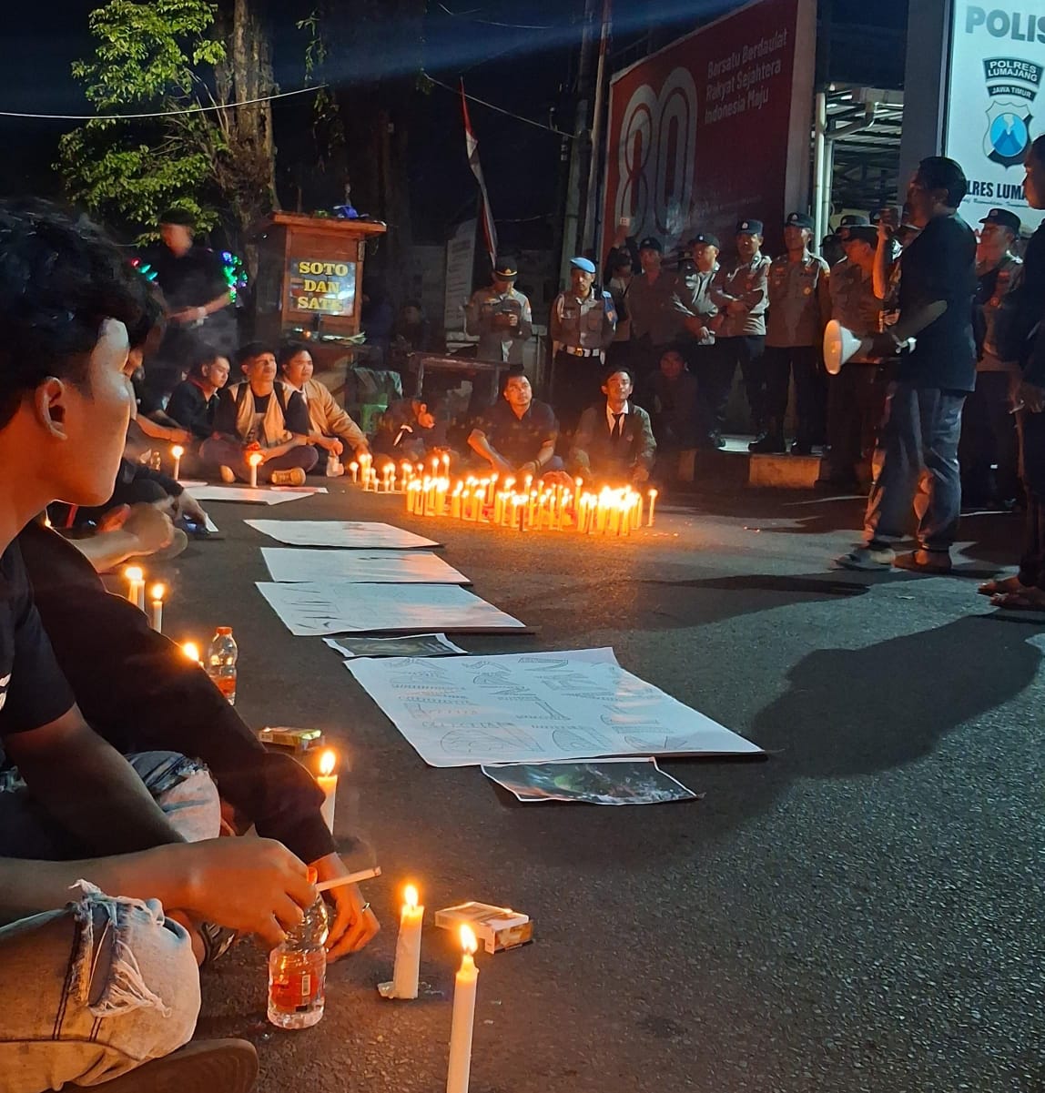 Gabungan Aliansi Masyarakat Lumajang Gelar Aksi Solidaritas Alm. Affan Kurniawan