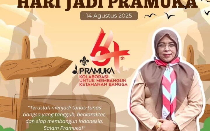 Ucapan Hari Jadi Pramuka ke-64 Th 2025, Dinas Pendidikan Provinsi Jawa Timur Cabang Dinas Pendidikan Wilayah Kabupaten Pacitan.