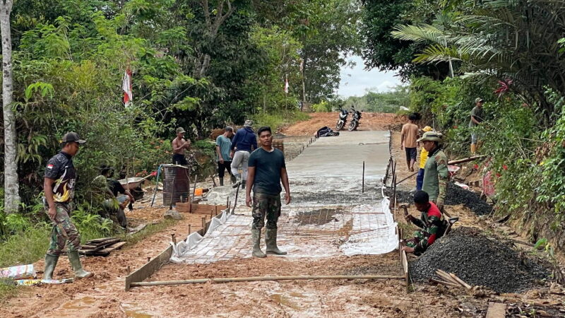 Tak Kenal Lelah, Satgas TMMD Selesaikan Sasaran Fisik