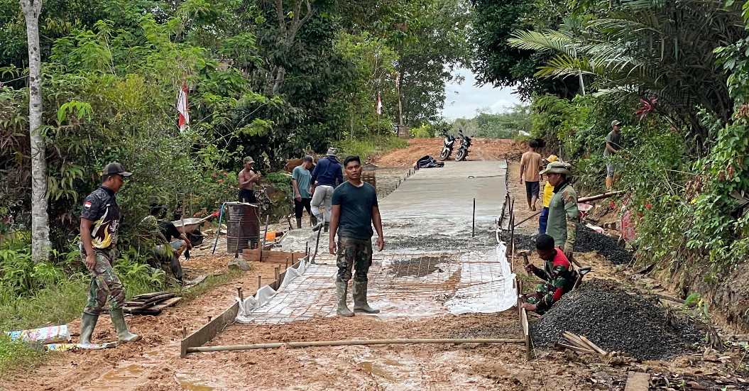 Tak Kenal Lelah, Satgas TMMD Selesaikan Sasaran Fisik