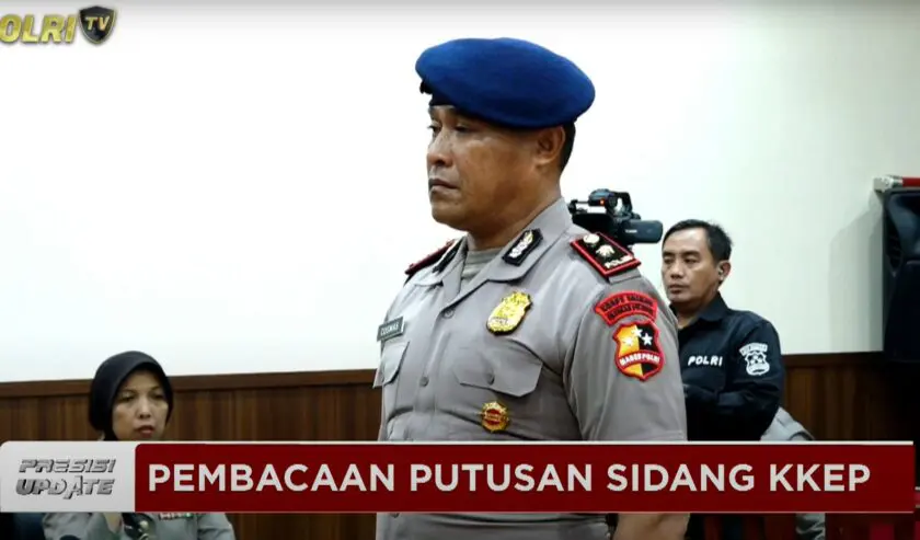 Terkait Kasus Rantis Brimob Lindas Affan Kurniawan, Polri Telah Memecat Kompol Cosmas Kaju Gae, Mantan Danyon Resimen 4 Korps Brimob.