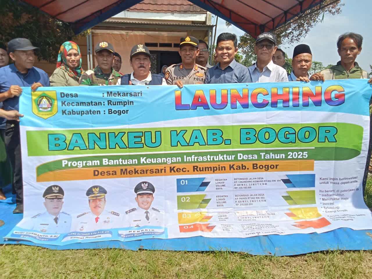 Desa Mekarsari Launching Bankeu 2025 Untuk Betonisasi Jalan Desa