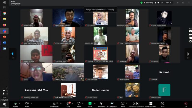 Penulisan Bersertifikat CIJ dan CPW di Diklat Virtual Zoom Jurnalistik