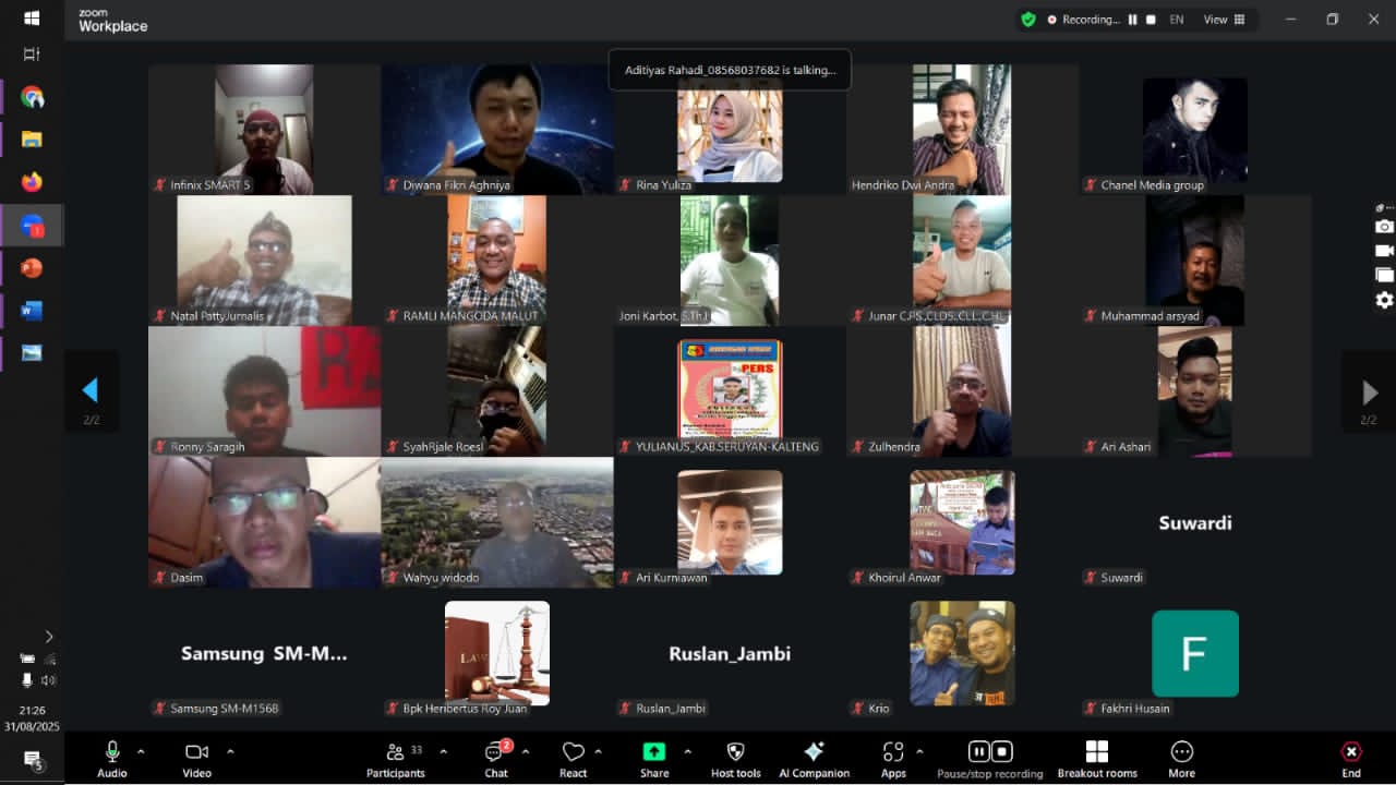Penulisan Bersertifikat CIJ dan CPW di Diklat Virtual Zoom Jurnalistik