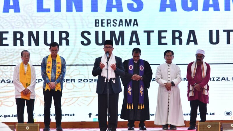 Pangdam I/BB Hadiri Doa Lintas Agama, Sapa Ojol Hingga Pemuka Agama