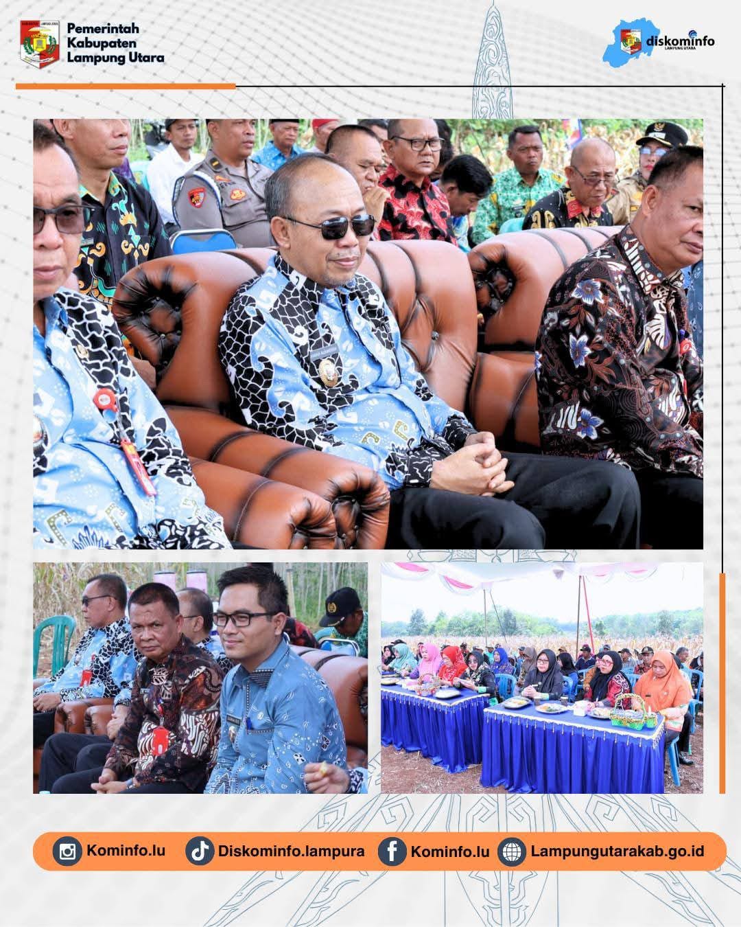 Bupati Lampung Utara Hadiri Panen Raya Peternakan Ayam Potong dan Perkebunan Jagung