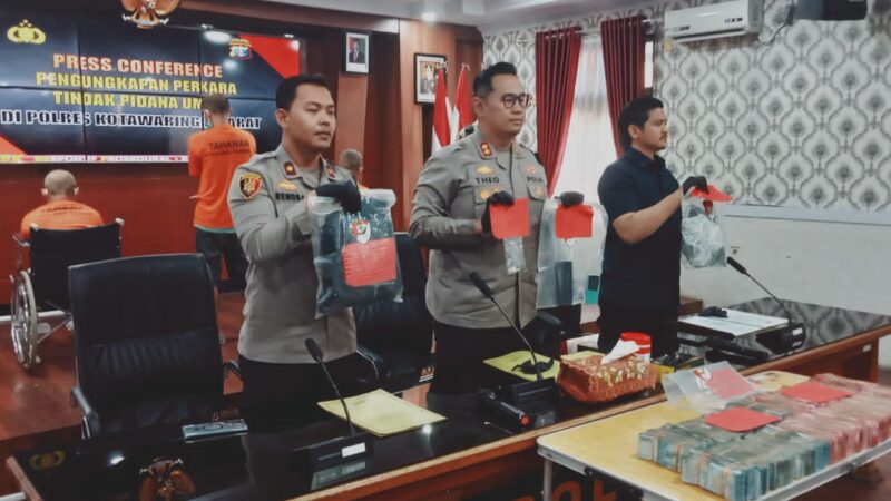 Polres Kobar Berhasil Bekuk Komplotan Pencuri Rp1 Miliar, Modus Pecah Kaca dan Tersangka Bereaksi Lintas Provinsi.