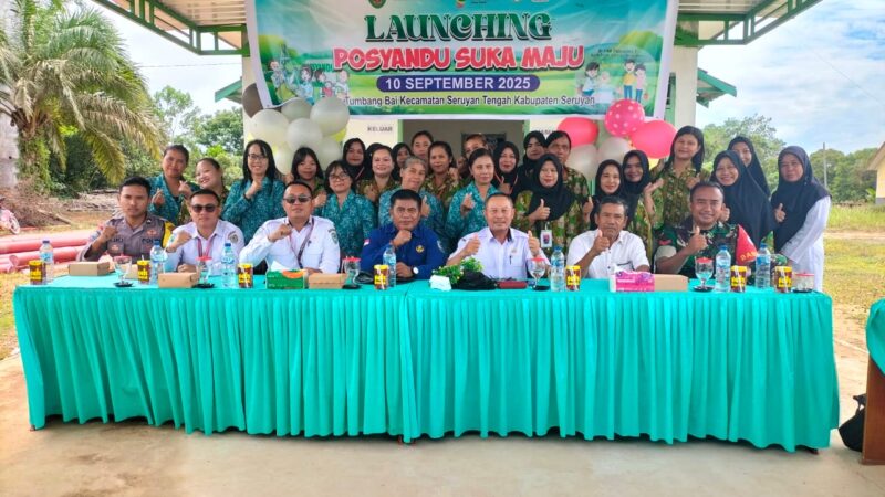 Babinsa Koramil 1015-12/Seruyan Tengah Hadiri Launching Posyandu Integrasi Layanan Primer