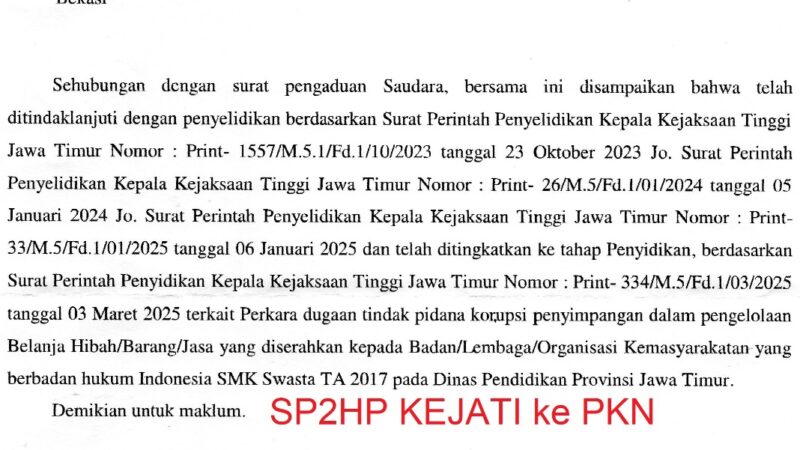 Hudiyono Mantan Pj Bupati Sidoarjo Yang Dilaporkan PKN, Akhirnya Ditahan Kejati Jawa Timur
