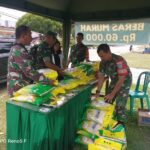 Koramil 1016-01 Pahandut Gelar Gerakan Pangan Murah, Wujudkan Kepedulian TNI Terhadap Kesejahteraan Masyarakat