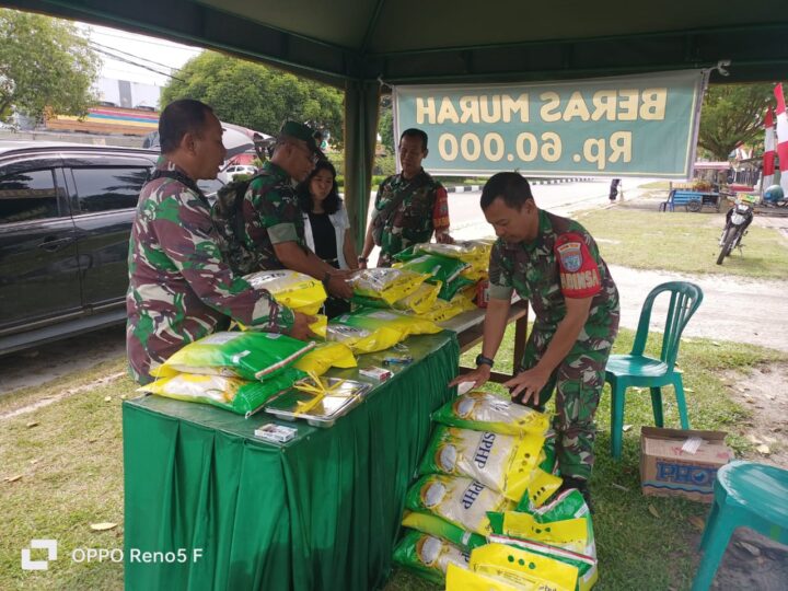 Koramil 1016-01 Pahandut Gelar Gerakan Pangan Murah, Wujudkan Kepedulian TNI Terhadap Kesejahteraan Masyarakat