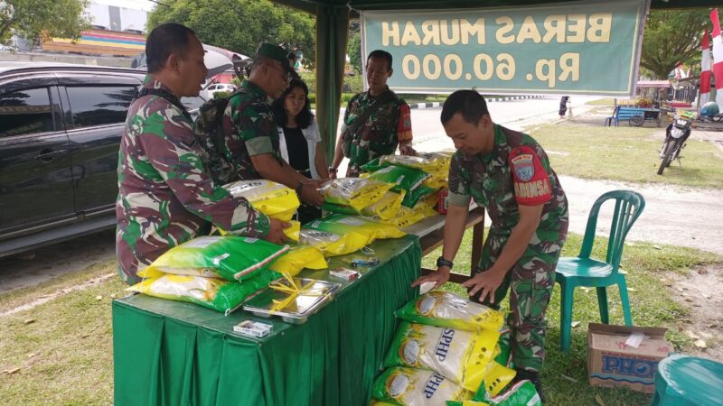 Koramil 1016-01 Pahandut Gelar Gerakan Pangan Murah, Wujudkan Kepedulian TNI Terhadap Kesejahteraan Masyarakat