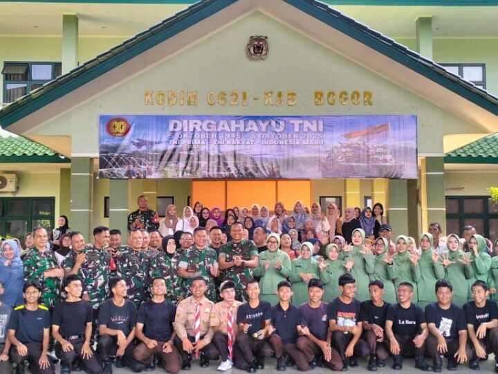 Sambut HUT TNI ke-80, Kodim 0621/Kabupaten Bogor Gelar Baksos Kesehatan