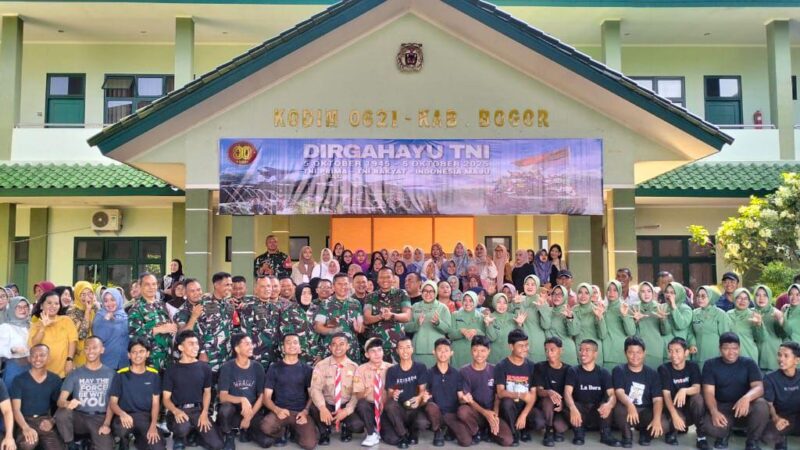 Sambut HUT TNI ke-80, Kodim 0621/Kabupaten Bogor Gelar Baksos Kesehatan