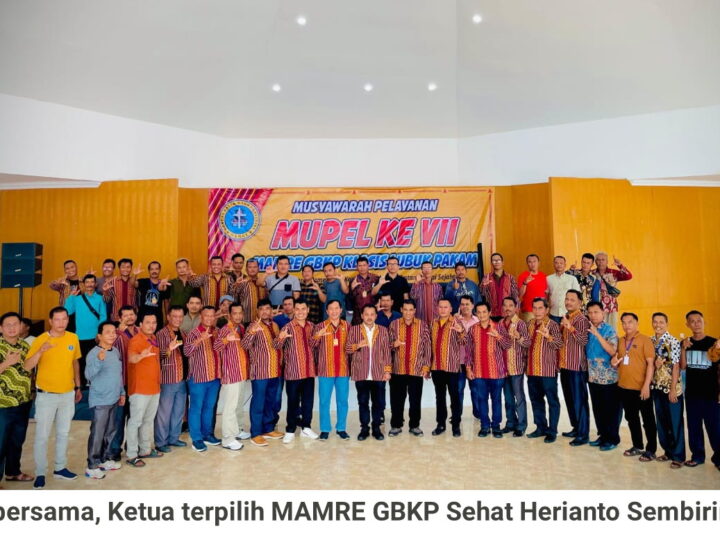Sehat Herianto Sembiring SH Kembali Terpilih Jadi Ketua MAMRE GBKP 2025 – 2030 Klasis Lubuk Pakam