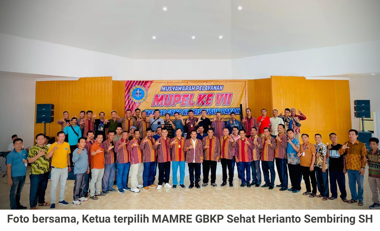 Sehat Herianto Sembiring SH Kembali Terpilih Jadi Ketua MAMRE GBKP 2025 – 2030 Klasis Lubuk Pakam