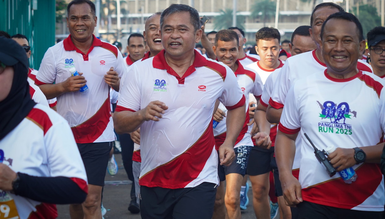 Suasana Jelang Kasad Finish Pada Panglima TNI Run HUT ke-80 TNI