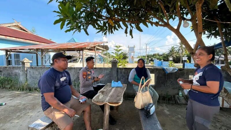 DESA SUMBER MUKTI SAMBUT BAIK KUNJUNGAN POLSEK KOTAWARINGIN LAMA, BANGUN KEDEKATAN DENGAN WARGA