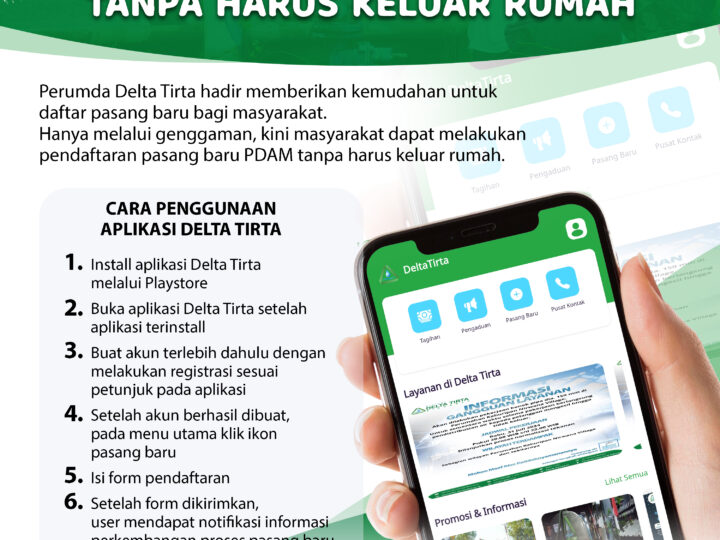 Mudah dan Murah, Pasang Baru PDAM Sidoarjo Kini Tinggal Klik Lewat HP