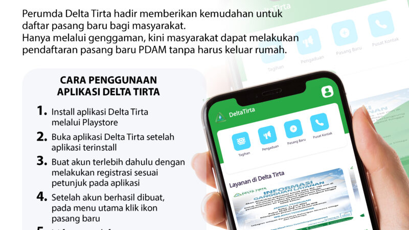 Mudah dan Murah, Pasang Baru PDAM Sidoarjo Kini Tinggal Klik Lewat HP