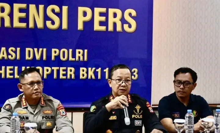 Tim DVI Polri Identifikasi 2 WNI Korban Kecelakaan Helikopter di Kalsel