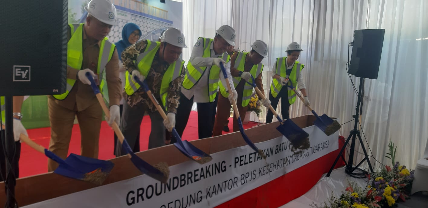 Bhabinkamtibmas Kelurahan Sukamulya Hadiri Groundbreaking Gedung Baru BPJS Kesehatan Cabang Tangerang