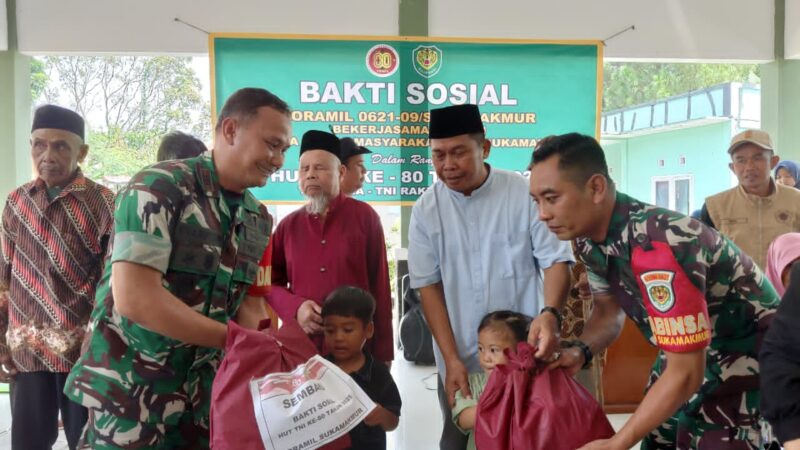 Semangat HUT ke-80 TNI: Koramil Sukamakmur Gelar Bakti Sosial dan Kesehatan Gratis untuk Ratusan Warga