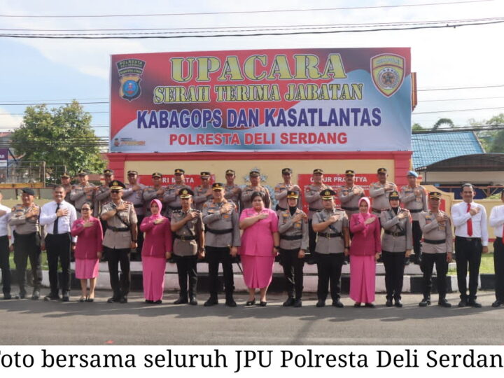 Kapolresta Deli Serdang Pimpin Sertijab Kabag Ops dan Kasat Lantas