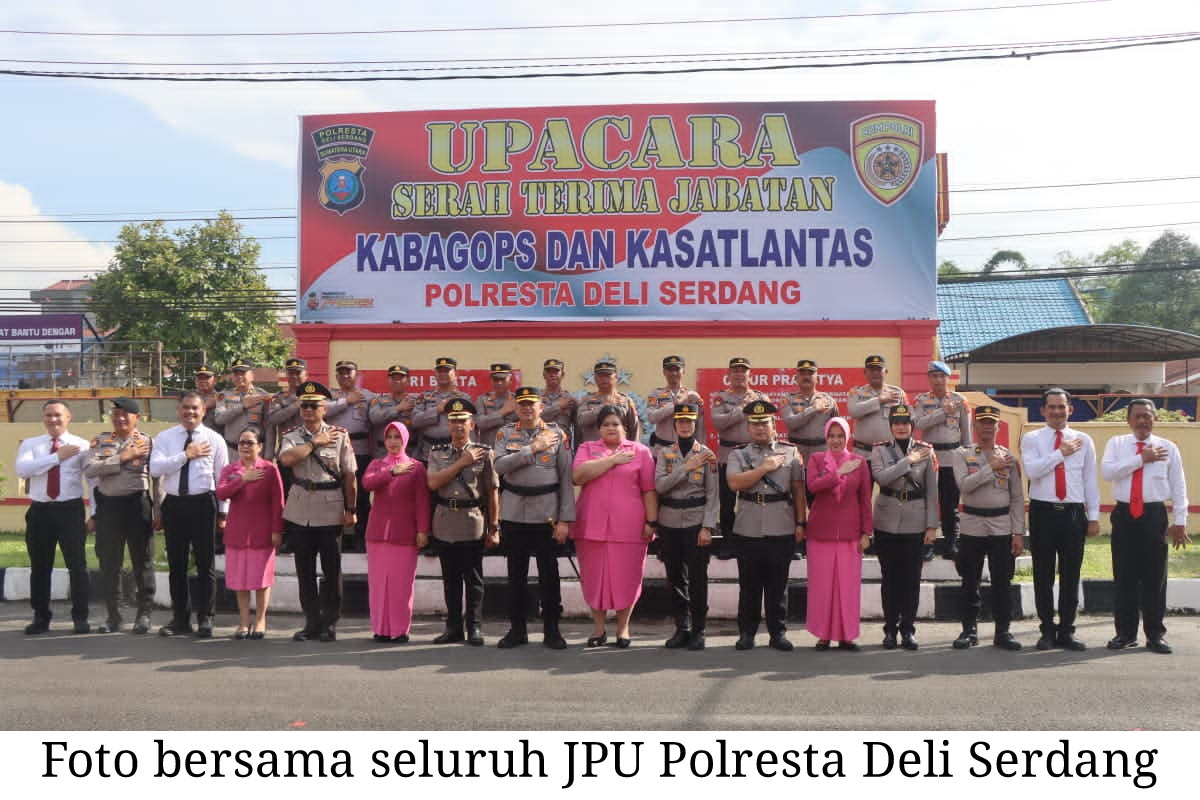 Kapolresta Deli Serdang Pimpin Sertijab Kabag Ops dan Kasat Lantas