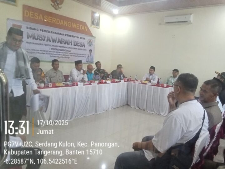 MusrenbangDes Musyawarah Perencanaan Pembangunan di Desa Serdang Wetan, Kec.Legok Kabupaten Tangerang Banten Anggaran Tahun 2026/2027.