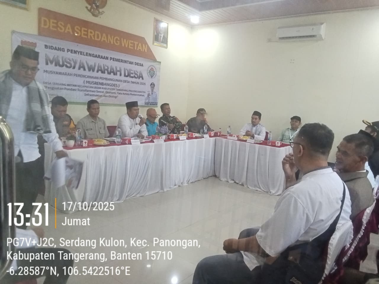 MusrenbangDes Musyawarah Perencanaan Pembangunan di Desa Serdang Wetan, Kec.Legok Kabupaten Tangerang Banten Anggaran Tahun 2026/2027.