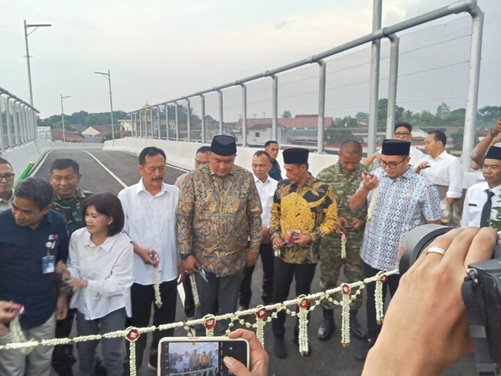 Bupati Bogor Resmikan Jembatan Play Over dan JPO di Stasiun Tenjo Bogor