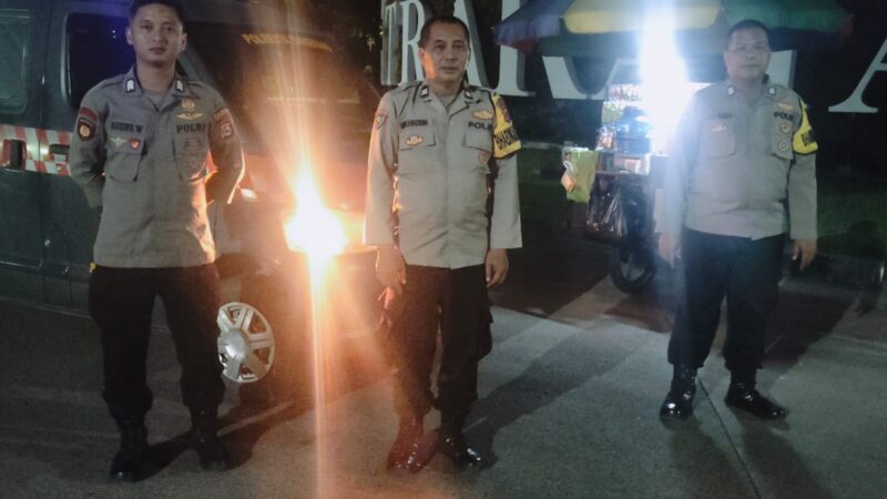 Polsek Cikupa Gelar Ops Cipkon, Patroli Malam Dipimpin Kanit Reskrim Ipda Syaiful Rusdiansyah