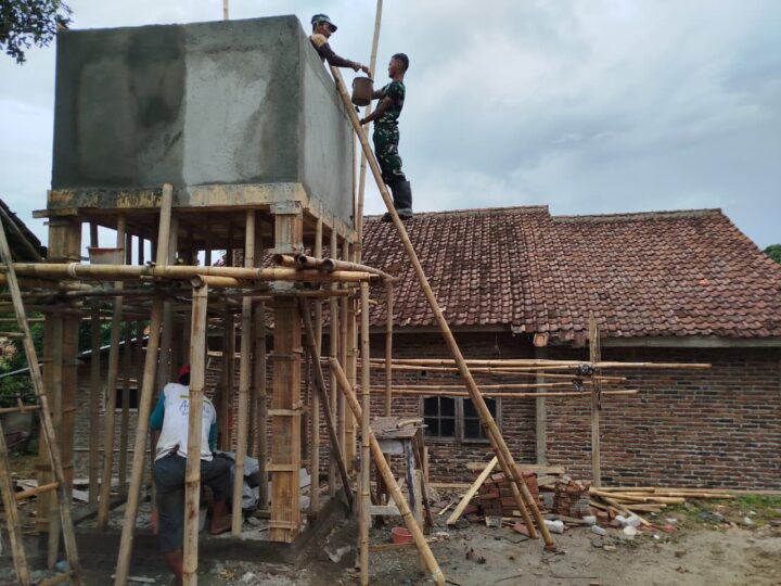 Satgas TMMD ke-126 Kodim 0601/Pandeglang Terus Genjot Pembuatan Bak Penampungan Air Sumur Bor, Progres Capai 85% di Hari ke-16