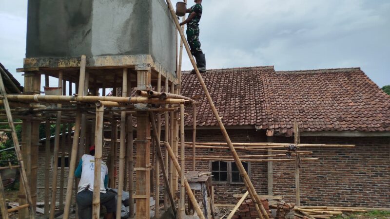 Satgas TMMD ke-126 Kodim 0601/Pandeglang Terus Genjot Pembuatan Bak Penampungan Air Sumur Bor, Progres Capai 85% di Hari ke-16