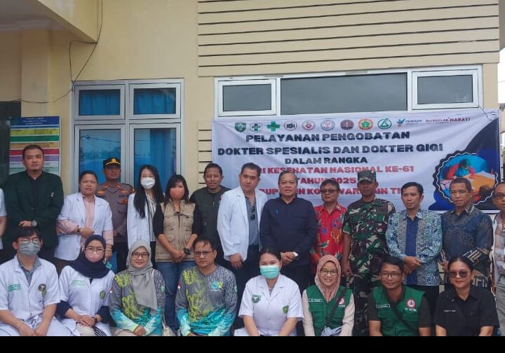 Bati Komsos Koramil 1015-01/Mentaya Hilir Selatan Hadiri Bakti Sosial Dalam Rangka HKN ke 61