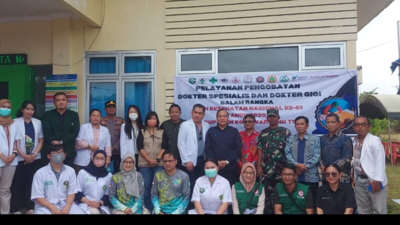 Bati Komsos Koramil 1015-01/Mentaya Hilir Selatan Hadiri Bakti Sosial Dalam Rangka HKN ke 61