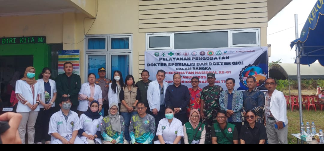 Bati Komsos Koramil 1015-01/Mentaya Hilir Selatan Hadiri Bakti Sosial Dalam Rangka HKN ke 61