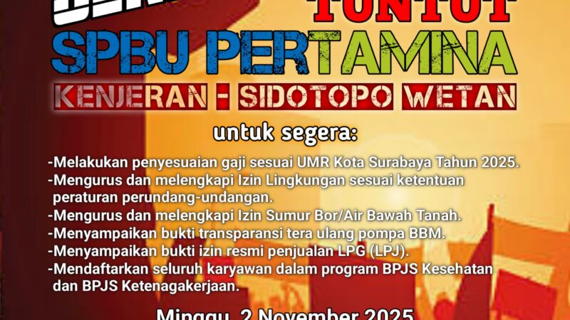 HMI Jatim bidang Hukum, Pertahanan dan Keamanan Regional Desak ESDM dan Pertamina Tertibkan SPBU Kenjeran–Sidotopo Wetan, Soroti Dugaan Pelanggaran Administratif dan Hak Pekerja
