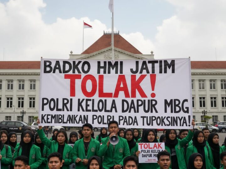 TOLAK KETERLIBATAN POLRI DALAM PENGELOLAAN “DAPUR MBG” BADKO HMI JATIM l: Fokuskan Polri Pada Tugas Pokok dan Fungsi (Tupoksi), Bukan Mengurus Logistik Pangan