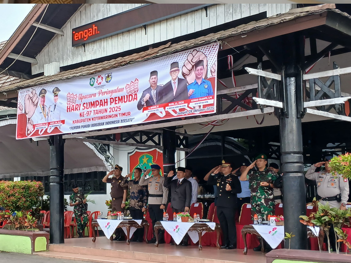 Komandan Kodim 1015/Sampit Hadiri Upacara Memperingati Hari Sumpah Pemuda ke-97