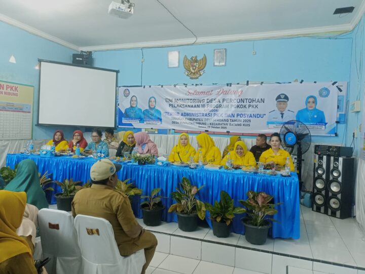 Ketua TP PKK Deli Serdang Ny Jelita Asri Ludin Tambunan “Monitoring Dan Evaluasi Desa Percontohan di Desa Tumpatan Nibung”
