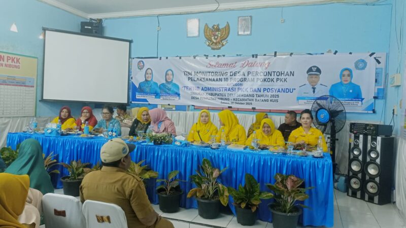 Ketua TP PKK Deli Serdang Ny Jelita Asri Ludin Tambunan “Monitoring Dan Evaluasi Desa Percontohan di Desa Tumpatan Nibung”