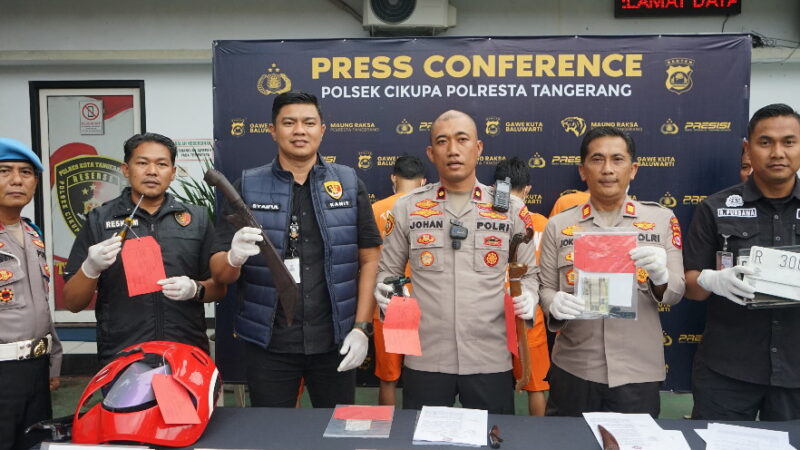 Polsek Cikupa Ringkus Pelaku Curanmor, Korban Alami Kerugian Hingga Rp35 Juta