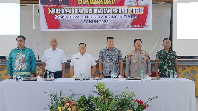 Komandan Kodim 1015/Sampit Hadiri Sosialisasi Koperasi Merah Putih