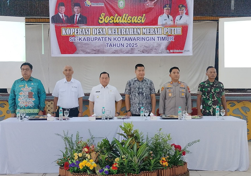 Komandan Kodim 1015/Sampit Hadiri Sosialisasi Koperasi Merah Putih