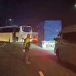 Kecelakaan Bus dan Truk di Jembatan Suramadu Kamis Dini Hari Menelan Satu Korban Jiwa.