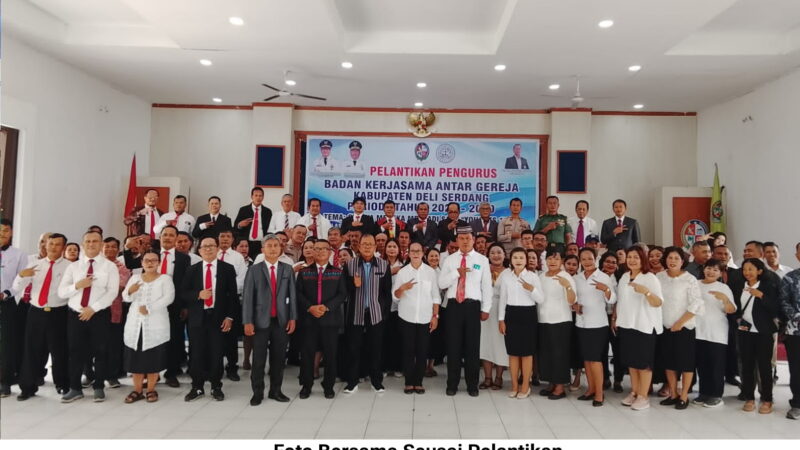 “Jadilah Kamu Pembawa Damai” Badan Kerjasama Antar Gereja (BKAG) Deli Serdang 2025/2030 Resmi Dilantik
